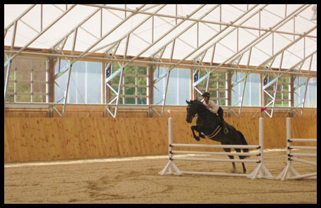 Indoor riding arena, horse barn